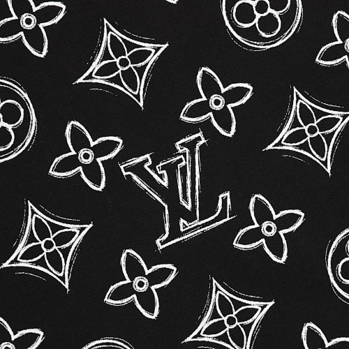 Louis Vuitton Allover Sketch Logo Print Short Sleeve T-Shirt