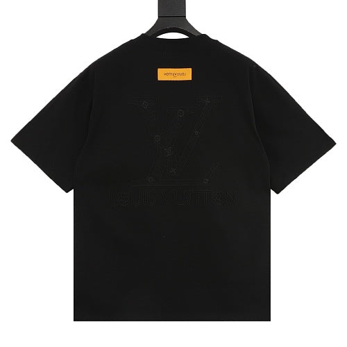 Louis Vuitton SS26 Tonal Monogram Arch Logo 3D Embroidered T-Shirt